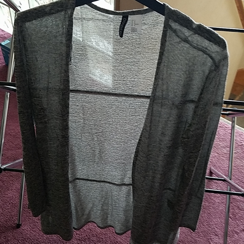 Open front long sleeve long sweater